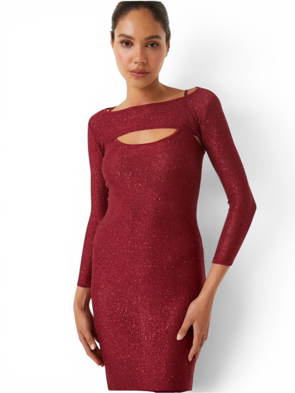 Misa Los Angeles Knit LISETTE DRESS in Lipstick red - Picture 4 of 14